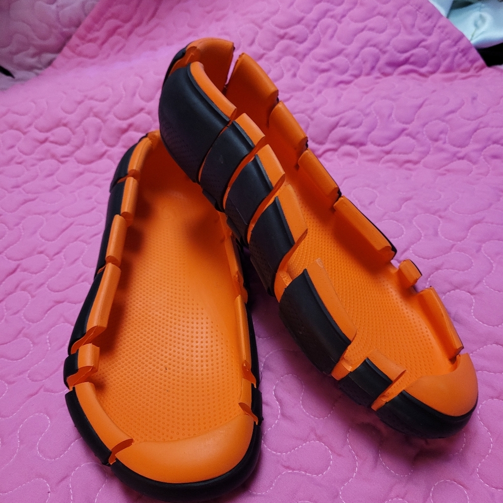 Flip Shoes Orange and Black Sandals